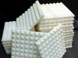 White pyramid cushions